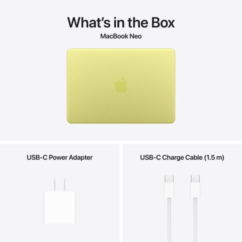 Apple 13-Inch MacBook Neo (A18 Pro, Citrus) [Online Exclusive], MHFD4LL/A