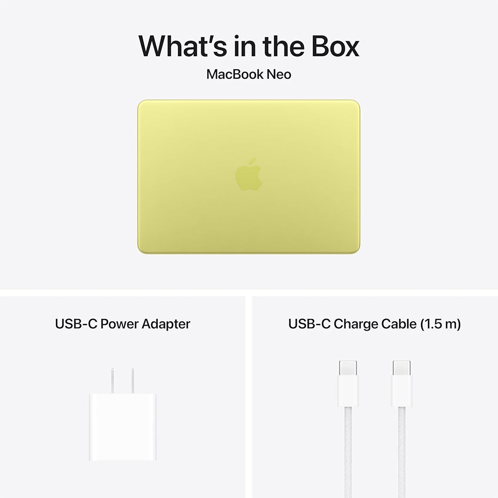 Apple 13-Inch MacBook Neo (A18 Pro, Citrus) [Online Exclusive], MHFD4LL/A