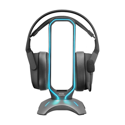 Mars, Gaming Mhhx 2In1 Rgb Flow Headset Holder + 2Xusb2.0 Hub, Graphite