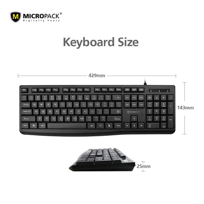 Micropack, K-206 Compact Wired Keyboard