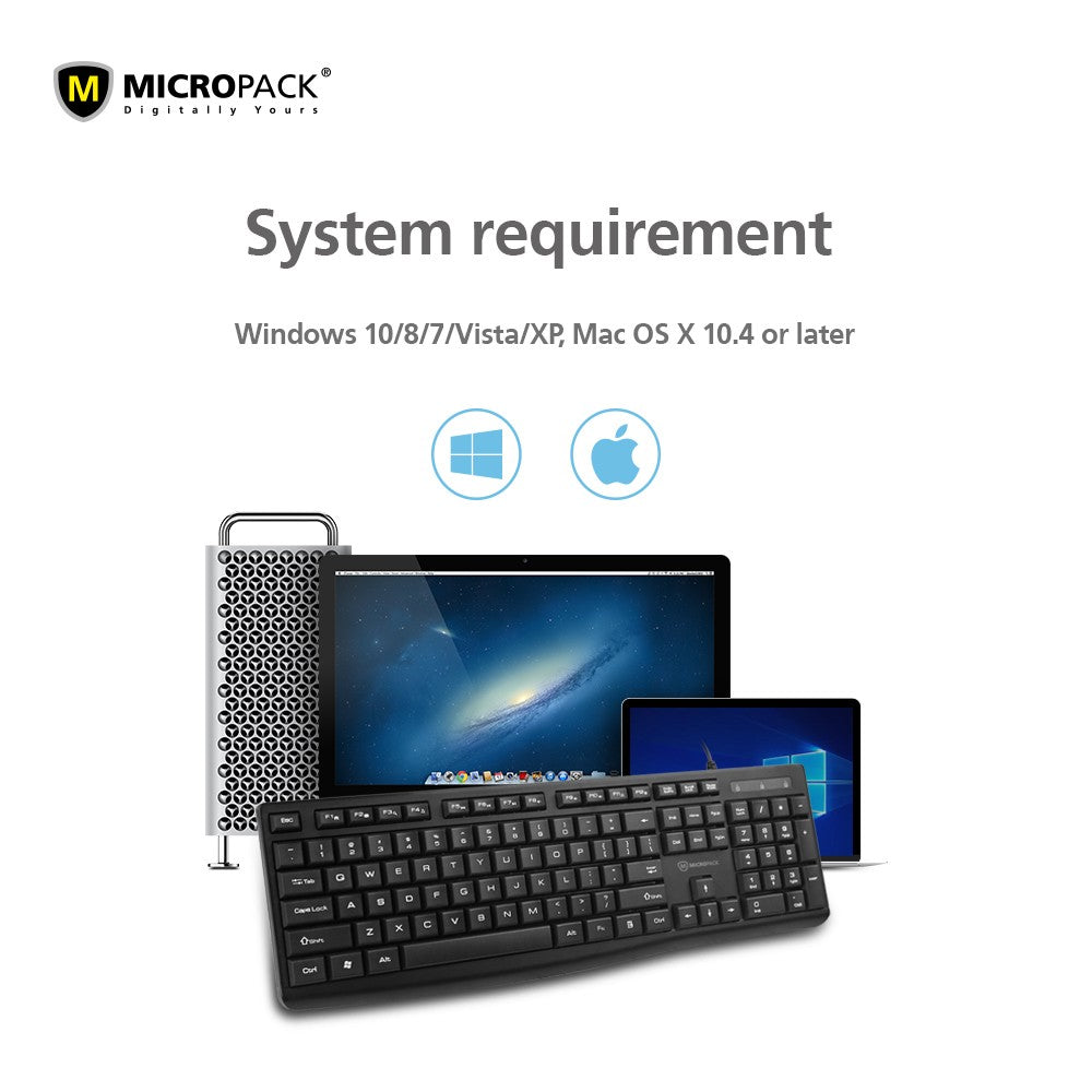 Micropack, K-206 Compact Wired Keyboard