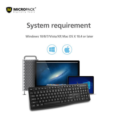 Micropack, K-206 Compact Wired Keyboard