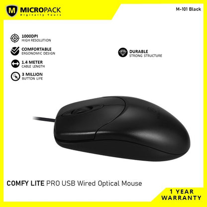 Micropack, M-101 Comfy Lite Wired Office Mouse