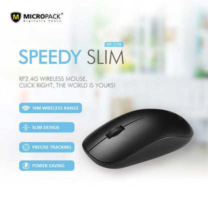 Micropack, M-721W Speedy Slim Wireless Office Mouse