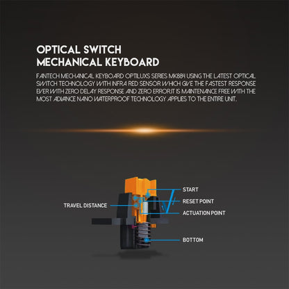 Fantech, Mk884Rgb - Optilux Rgb Optical Switch Mechanical Keyboard