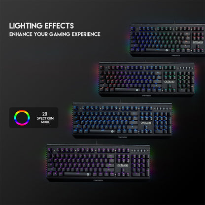Fantech, Mk884Rgb - Optilux Rgb Optical Switch Mechanical Keyboard