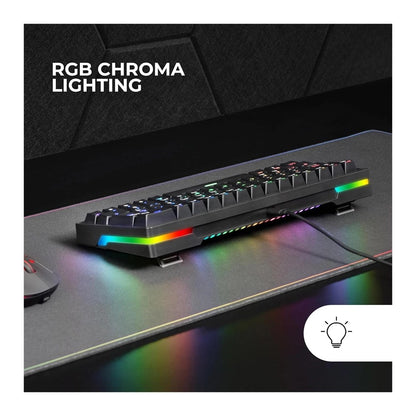 Mars, Gaming Mkminipro, Hot-Swappable Rgb Mechanical 60% Keyboard, Anti-Dust Blue Switches, Software, Us Layout, Available in Different Colors