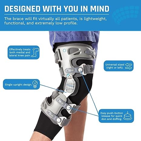 OrthoLife, Unloader Knee Brace With Undersleeve - Lightweight Oa Support For Arthritis & Pain Relief - Low Profile Design For Comfort Fit