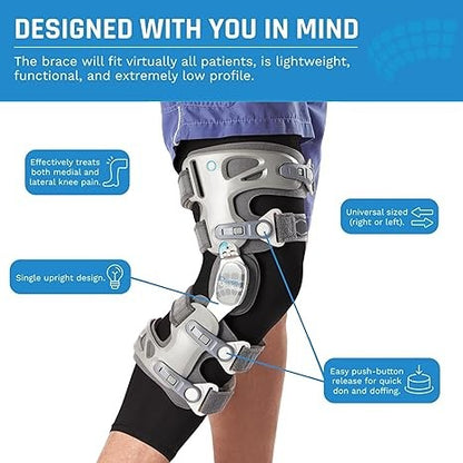 OrthoLife, Unloader Knee Brace With Undersleeve - Lightweight Oa Support For Arthritis & Pain Relief - Low Profile Design For Comfort Fit