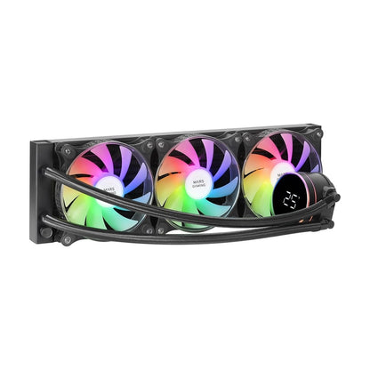 Mars, Gaming Ml-Lcd360, Watercooling Aio 600W Tdp, 3X Fdb Argb Fans, Lcd Temperature Display, Argb Mb Control, Black