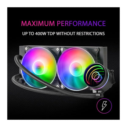 Mars, Gaming Ml-One240 Watercooling Aio, 2X12Cm Frgb Fan, Infinity Mirror, Black