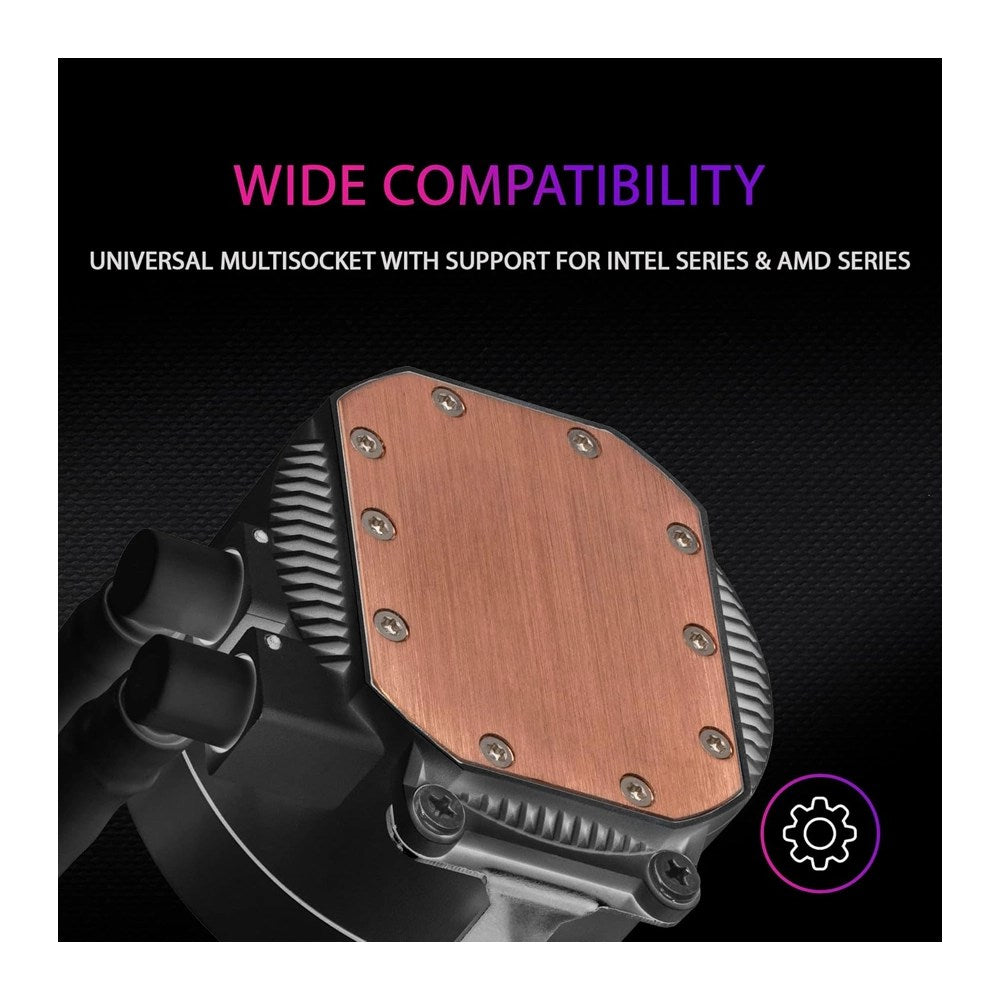 Mars, Gaming Ml-One240 Watercooling Aio, 2X12Cm Frgb Fan, Infinity Mirror, Black