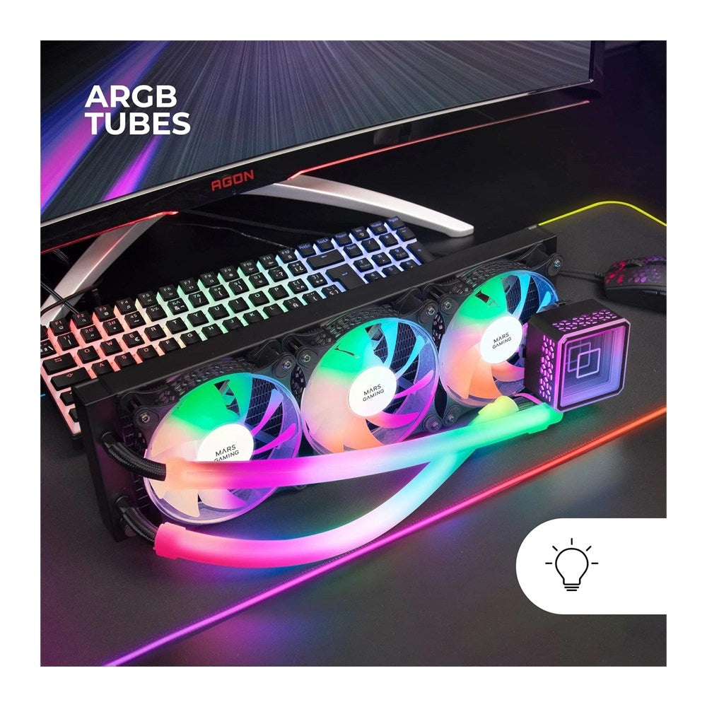 Mars, Gaming Ml-Ultra360 Watercooling Aio, Full Argb, Argb Tubes, Infinity Mirror, 650W Tdp, Available in Different Colors