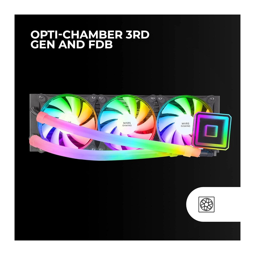 Mars, Gaming Ml-Ultra360 Watercooling Aio, Full Argb, Argb Tubes, Infinity Mirror, 650W Tdp, Available in Different Colors