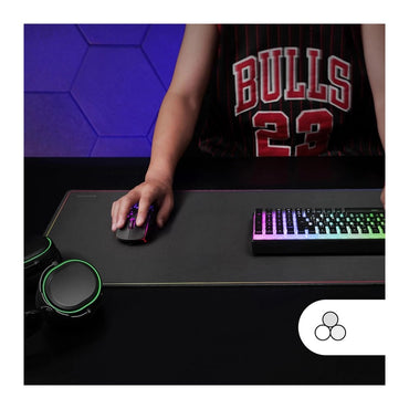 Mars, Gaming Mmp224, 880X330Mm Xxl Gaming Mousepad, Rainbow Line Edge Design, Nano-Textile & Non-Slip Natural Rubber Base, Available in Different Colors