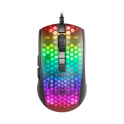 Mars, Gaming Mmr Black Mouse, 12800Dpi, Extreme-Light 58G, Rgb, Paracord, Soft, Available in Different Colors