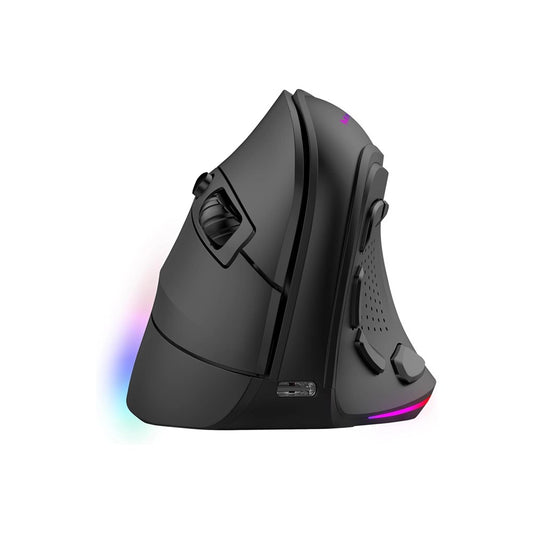Mars, Gaming Mmsk, Tri-Mode Wireless Ergonomic Vertical Rgb Gaming Mouse, Bluetooth, 2.Gpro & Wired Connection, Huano Switches, 9 Buttons, Software, Available in Different Colors