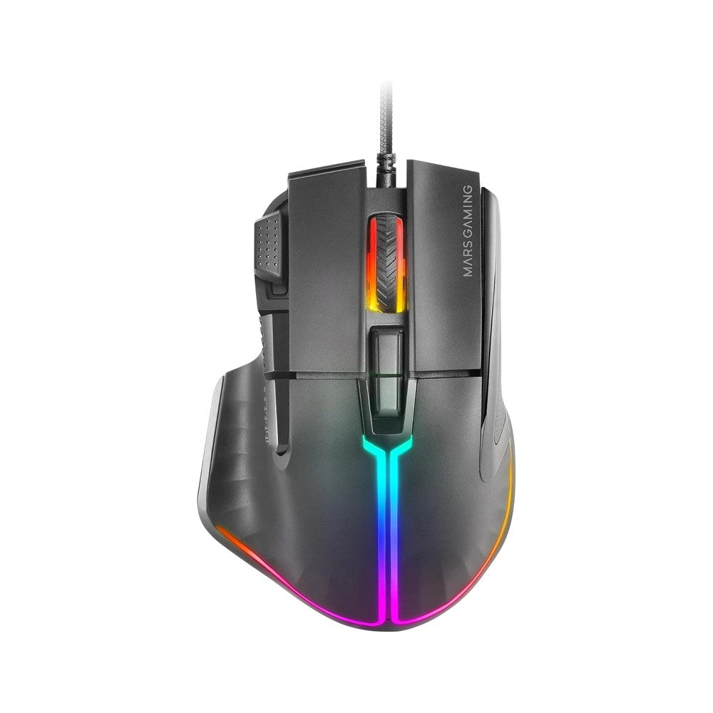 Mars, Gaming Mm-Xt, Rgb Gaming Mouse, 12800 Dpi, Ergonomic With Thumb Rest, Huano Switches, Software, Available in Different Colors