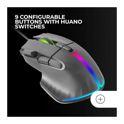 Mars, Gaming Mm-Xt, Rgb Gaming Mouse, 12800 Dpi, Ergonomic With Thumb Rest, Huano Switches, Software, Available in Different Colors