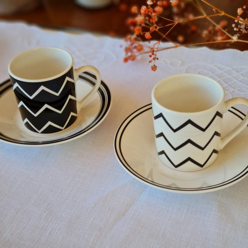 La Perla, New Bone China Coffee 6 Cups 90Cc With Saucers In Gift Box