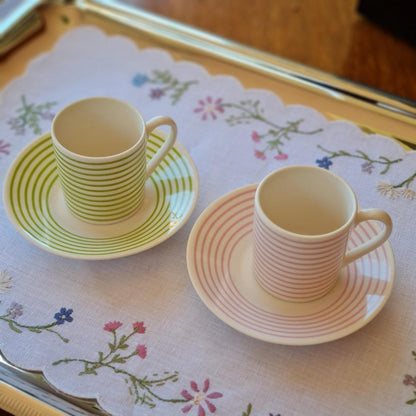 La Perla, New Bone China Coffee 6 Cups 90Cc With Saucers In Gift Box