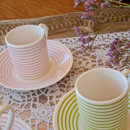 La Perla, New Bone China Coffee 6 Cups 90Cc With Saucers In Gift Box