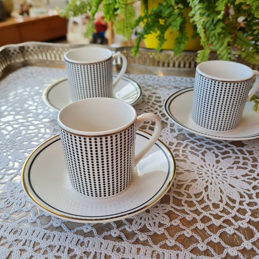 La Perla, New Bone China Coffee 6 Cups 90Cc With Saucers In Gift Box