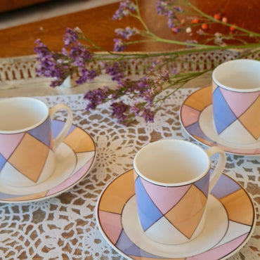 La Perla, New Bone China Coffee 6 Cups 90Cc With Saucers In Gift Box