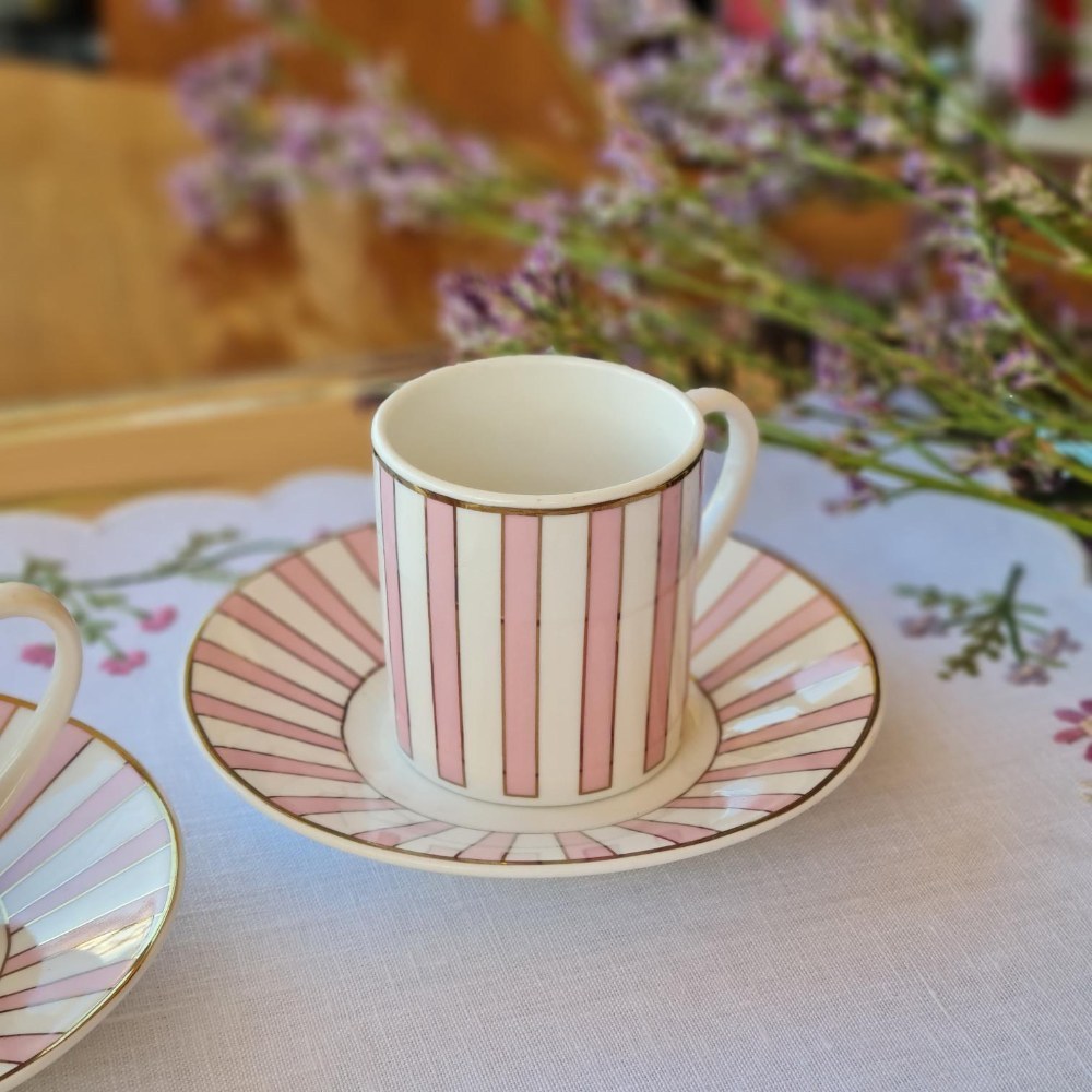 La Perla, New Bone China Coffee 6 Cups 90Cc With Saucers In Gift Box