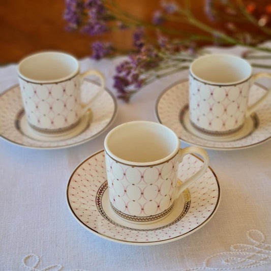 La Perla, New Bone China Coffee 6 Cups 90Cc With Saucers In Gift Box