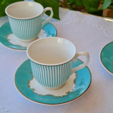 La Perla, New Bone China Coffee 6 Cups 90Cc With Saucers In Gift Box