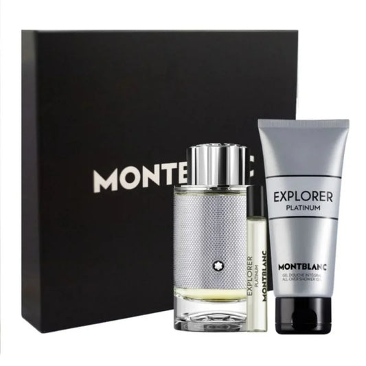 Montblanc Explorer Platinum Eau de Parfum Gift Set 100ml + 7.5ml + Shower Gel 100ml