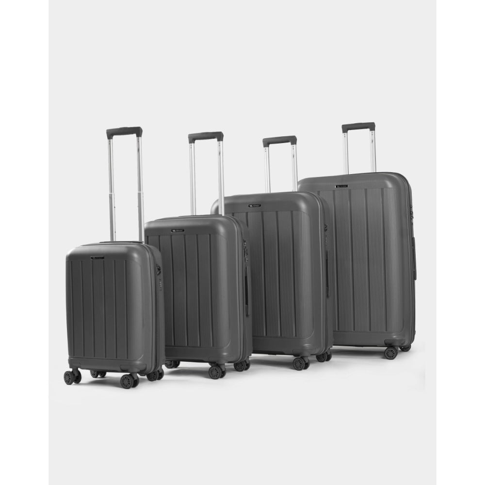 Monza, Luggage Sets Hardside Suit Case With Spinner Wheels Lightweight Tsa Lock, 4-Piece (18/22/26/30) Black, Available in Different Colors