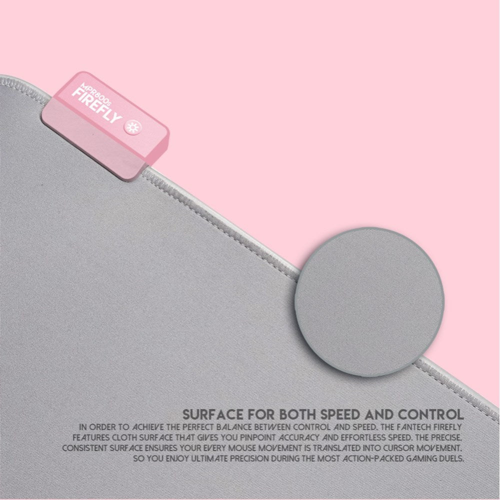 Fantech, Mpr800S Firefly Large Rgb Gaming Mouse Pad (Pink Sakura Edition)