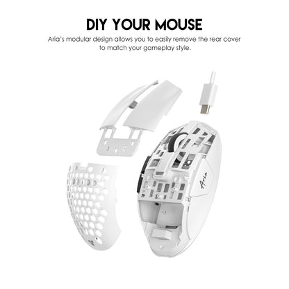 Fantech, Xd7 Aria Go, 3 Mode Connection Wired, Bluettoth & Wireless, 26000Dpi, Ultra Light Weight, Built-In Rechargeable Battery, Pro Gaming Mouse