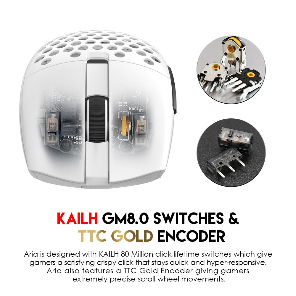 Fantech, Xd7 Aria Go, 3 Mode Connection Wired, Bluettoth & Wireless, 26000Dpi, Ultra Light Weight, Built-In Rechargeable Battery, Pro Gaming Mouse