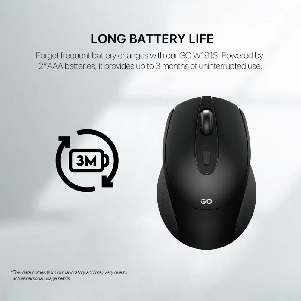 Fantech, W191S Go: Dual Mode Bluetooth & Wireless Mouse, Silent Click, Can Connect To 2 Devices Simultaneously