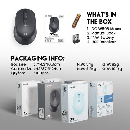 Fantech, W606 Go: Productive Wireless Mouse For Everyday Tasks