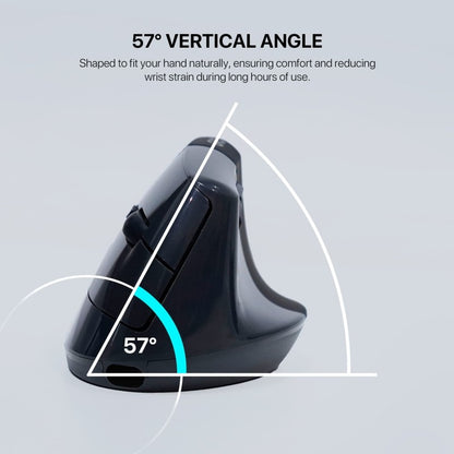 Fantech, W195R Go Comfy, Vertical Mouse, Dual Mode Bluetooth & Wireless, Silent Click, Rechargeable Battery