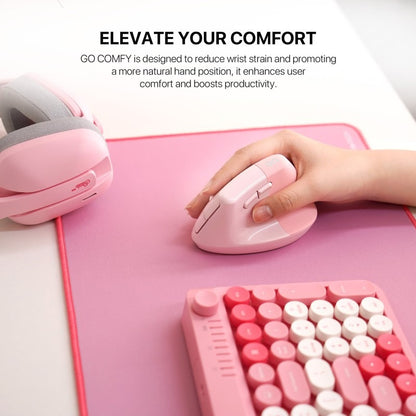 Fantech, W195R Go Comfy, Vertical Mouse, Dual Mode Bluetooth & Wireless, Silent Click, Rechargeable Battery