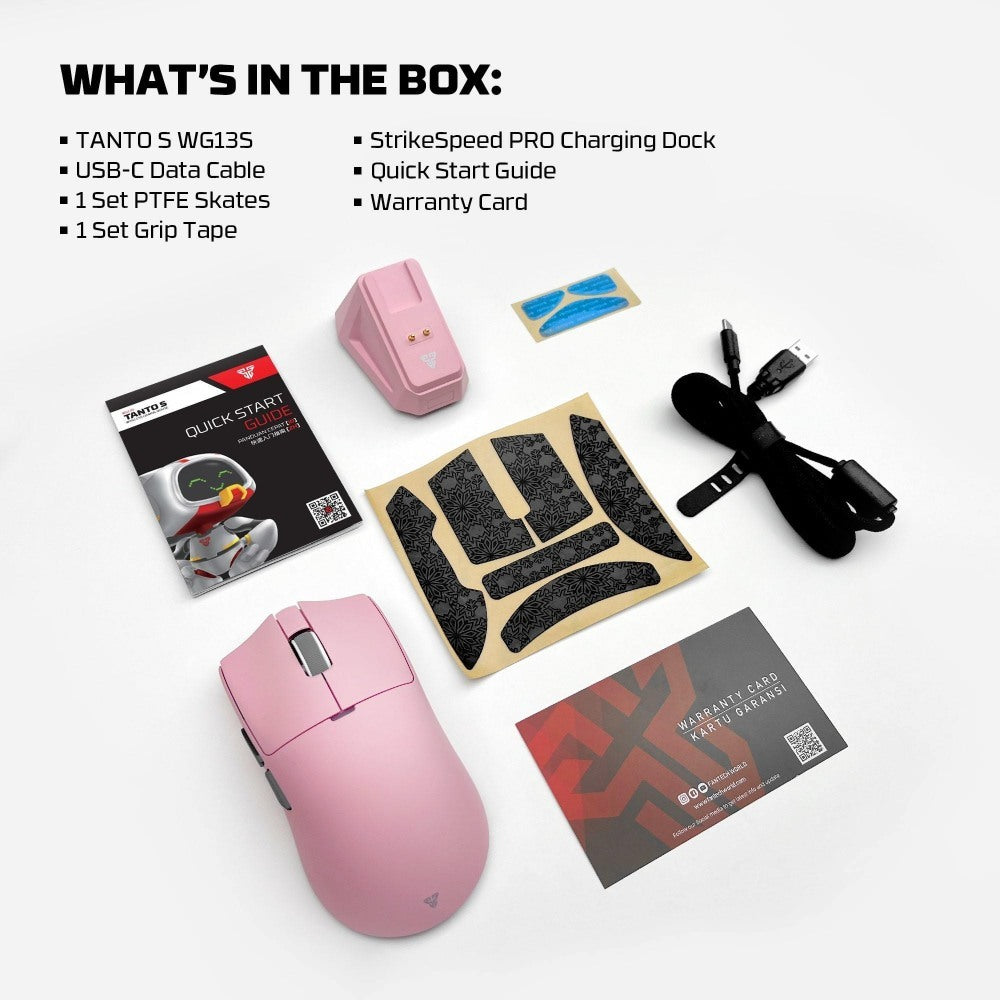 Fantech, Wg13S Tanto S Premium High-Performance Gaming Mouse With 26000 Dpi, 8K Polling Rate, And Tri-Mode Connectivity, Available in Different Colors