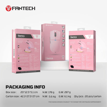 Fantech, Wg13S Tanto S Premium High-Performance Gaming Mouse With 26000 Dpi, 8K Polling Rate, And Tri-Mode Connectivity, Available in Different Colors