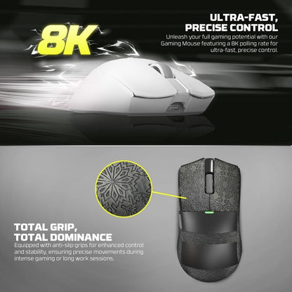 Fantech, Wg13S Tanto S Premium High-Performance Gaming Mouse With 26000 Dpi, 8K Polling Rate, And Tri-Mode Connectivity, Available in Different Colors