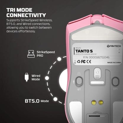 Fantech, Wg13S Tanto S Premium High-Performance Gaming Mouse With 26000 Dpi, 8K Polling Rate, And Tri-Mode Connectivity, Available in Different Colors