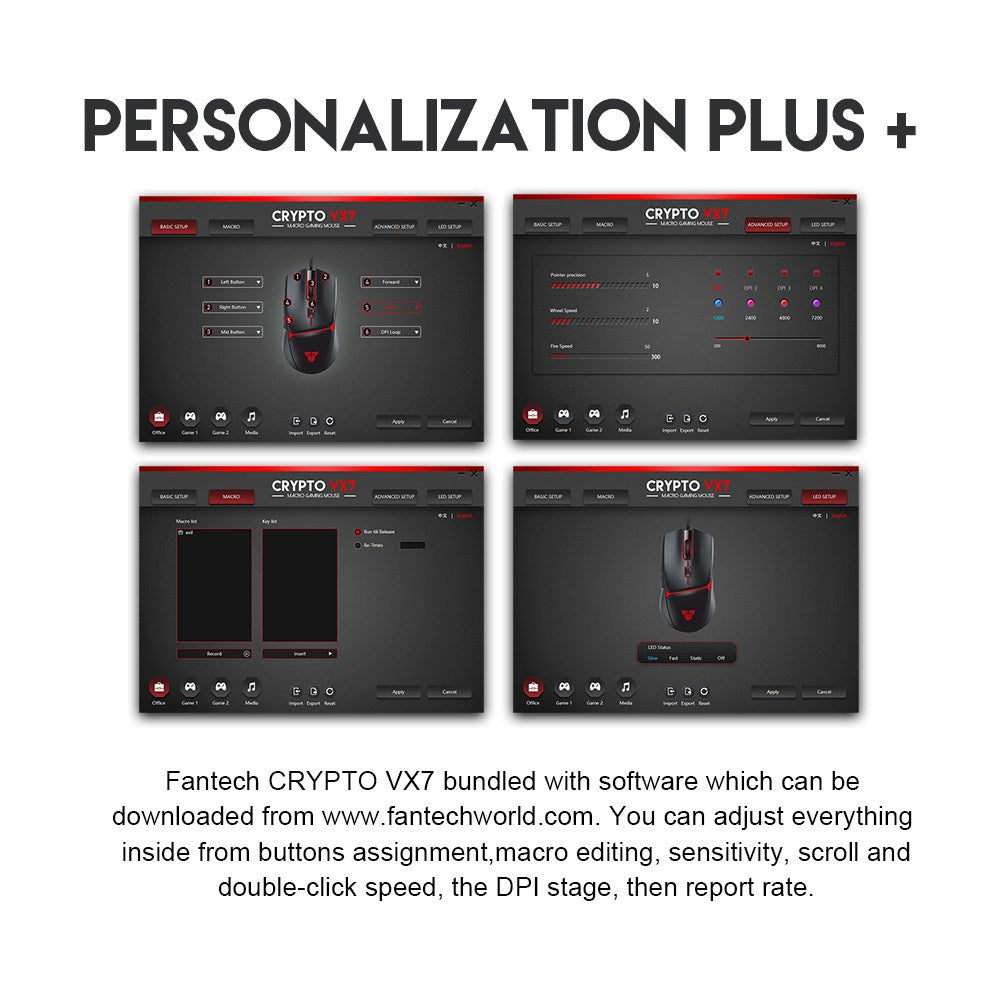 Fantech, Vx7 Crypto Rgb Gaming Mouse