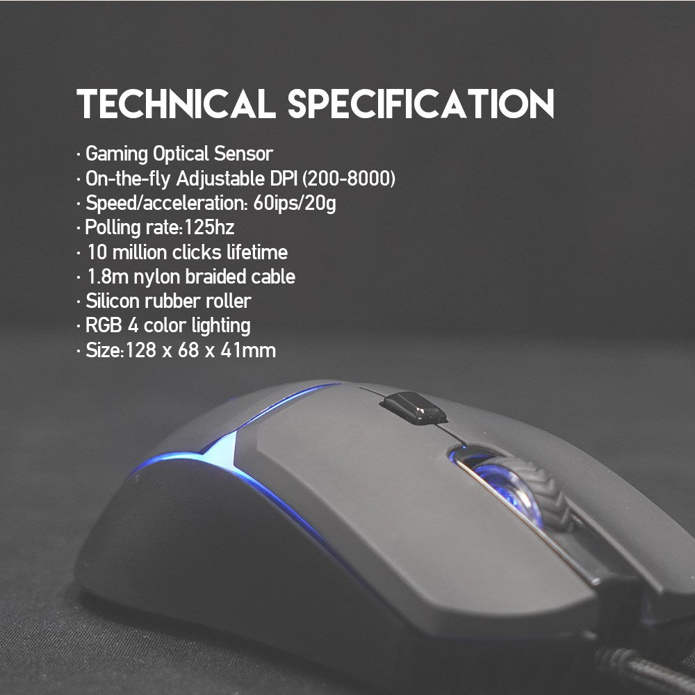 Fantech, Vx7 Crypto Rgb Gaming Mouse