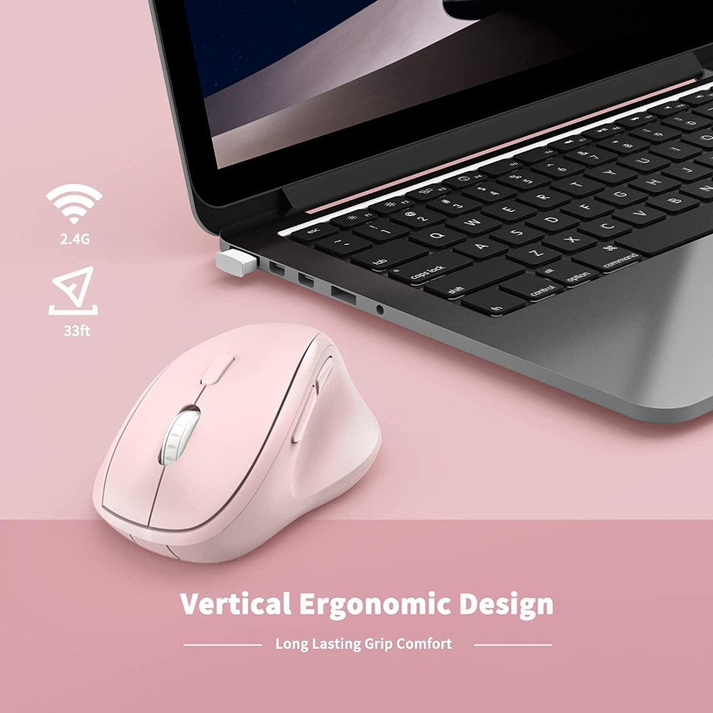Micropack, MP-V01W Silent, 1600Dpi, Ergonomic Wireless Mouse, Maximum Comfort Reduce palm fatigue when use for long time, Available in Different Colors