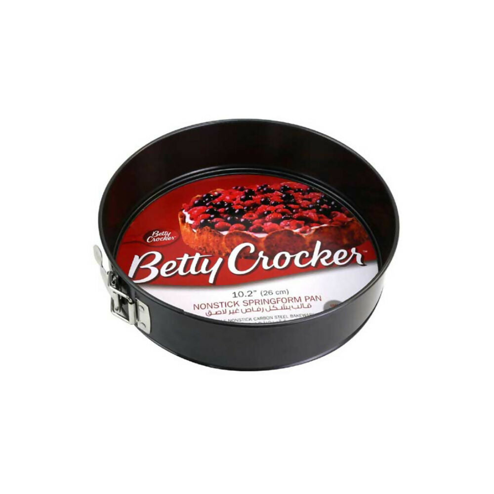Betty Crocker Non-Stick Baking Springform With Durable Stainless Steel Lock & Removable Bottom, (28Cm-Thickness 0.4Mm) [Grey], BC1013