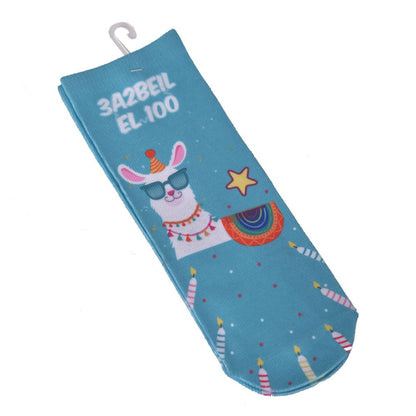 Smile Yalla, Microfiber Birthday Socks, Blue