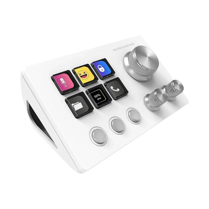 Mars, Gaming Msd-Two, Compact Control Deck, 6 Customizable Lcd Keys, Software Control With Plugins, Extended Lcd Screen, With 3 Customizable Dedicated Buttons Allows Seamless Scene Transitions With A Single Click And 3 Multifunctional Wheels Black, Availa